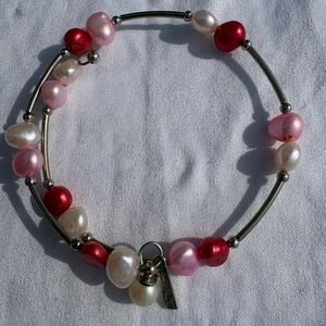 Vantel Pearls Wire Wrap Bracelet